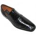 Mezlan "Dinan" Black  All-Over Genuine Eel Shoes